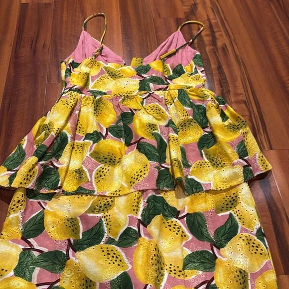 Farm Rio Vibrant Lemon Print Maxi Dress - Picture 6 of 7